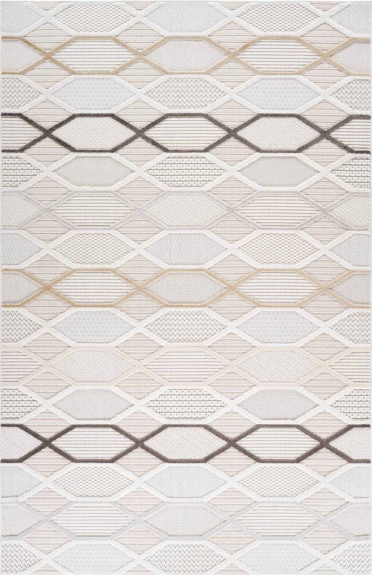 Tapis crème moderne géométrique Maison