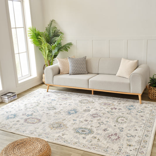 Tapis beige bohème classique Nomad