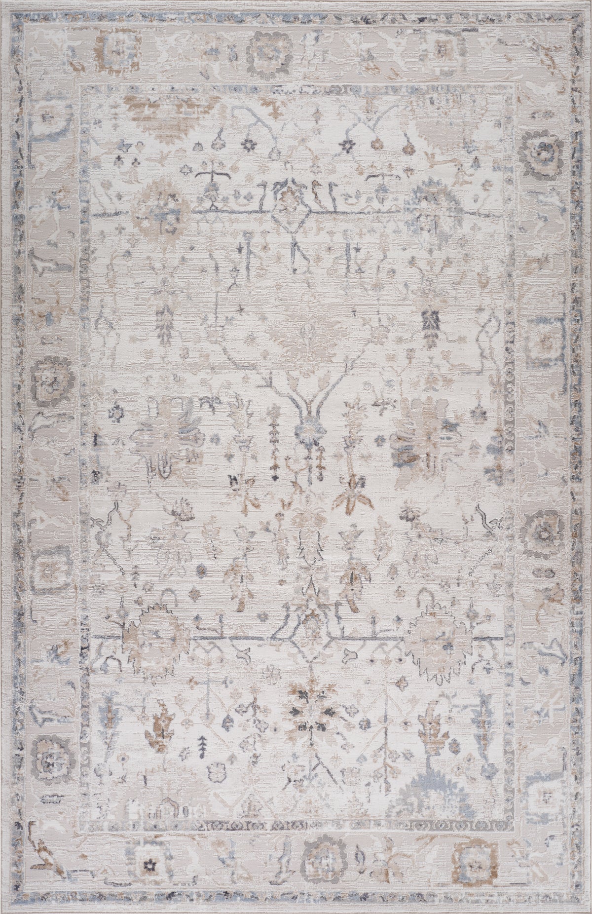 Tapis beige vieilli scandinave Atlas