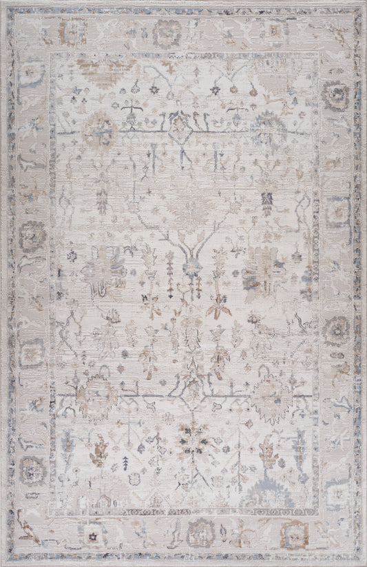 Tapis beige vieilli scandinave Atlas