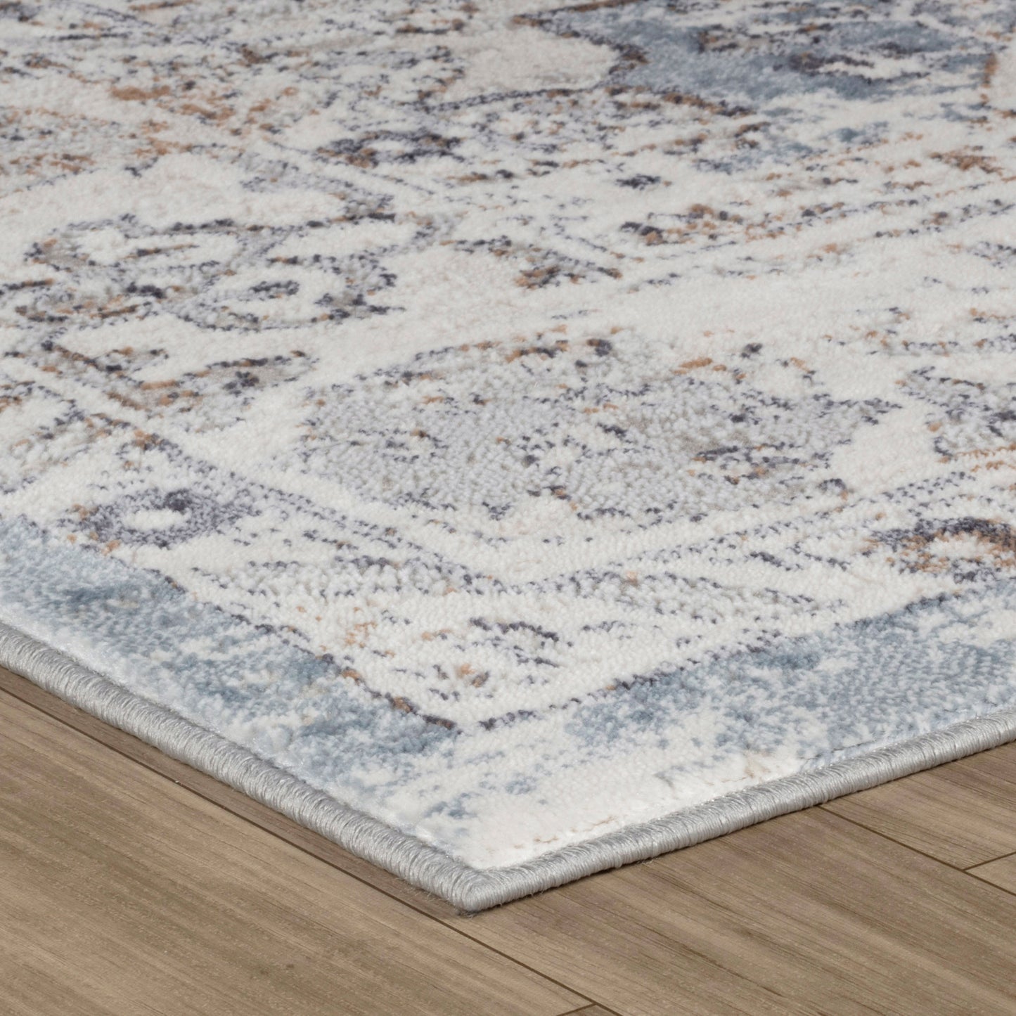 Alfombra azul moderna vintage Atlas