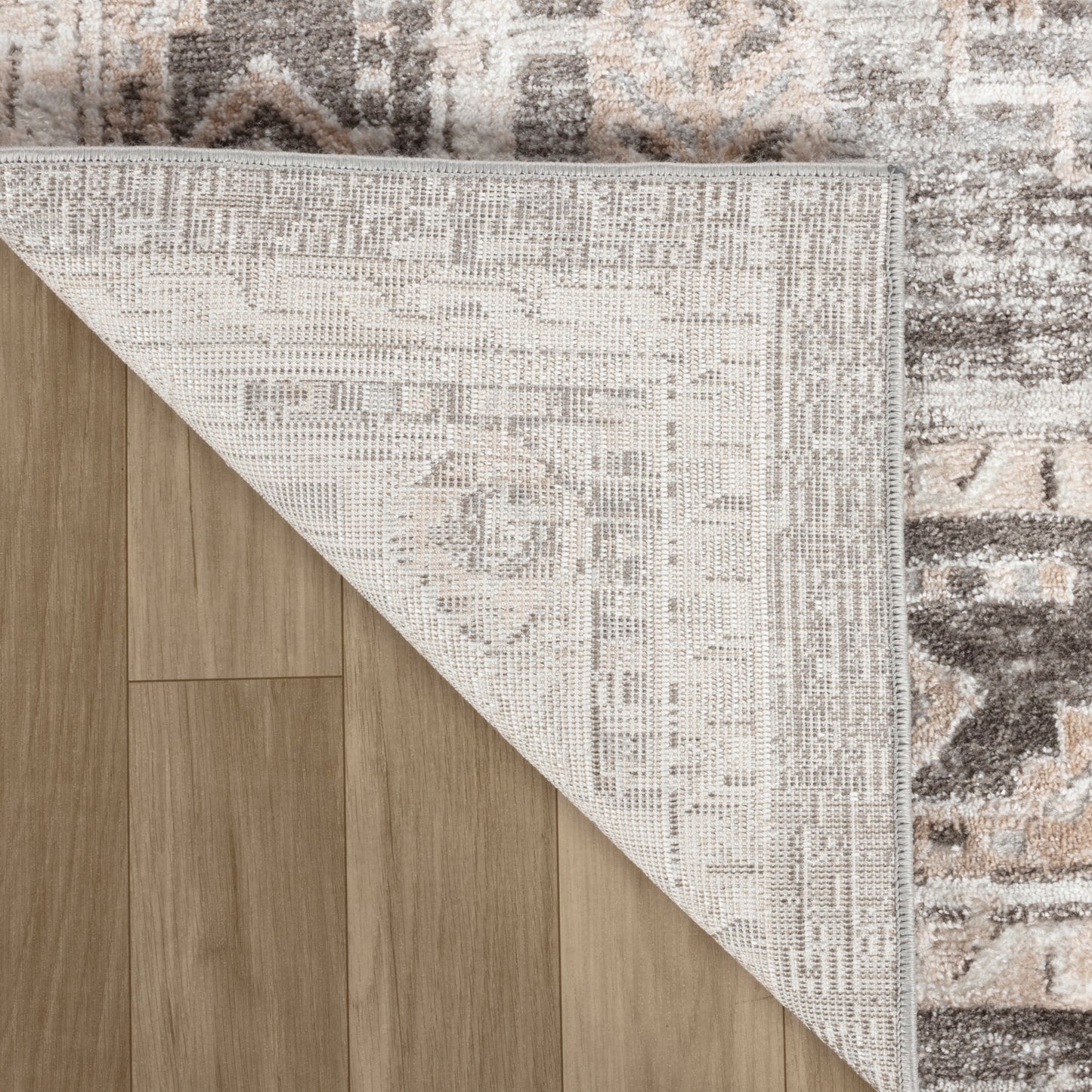 Alfombra Cadence Vintage marrón desgastada