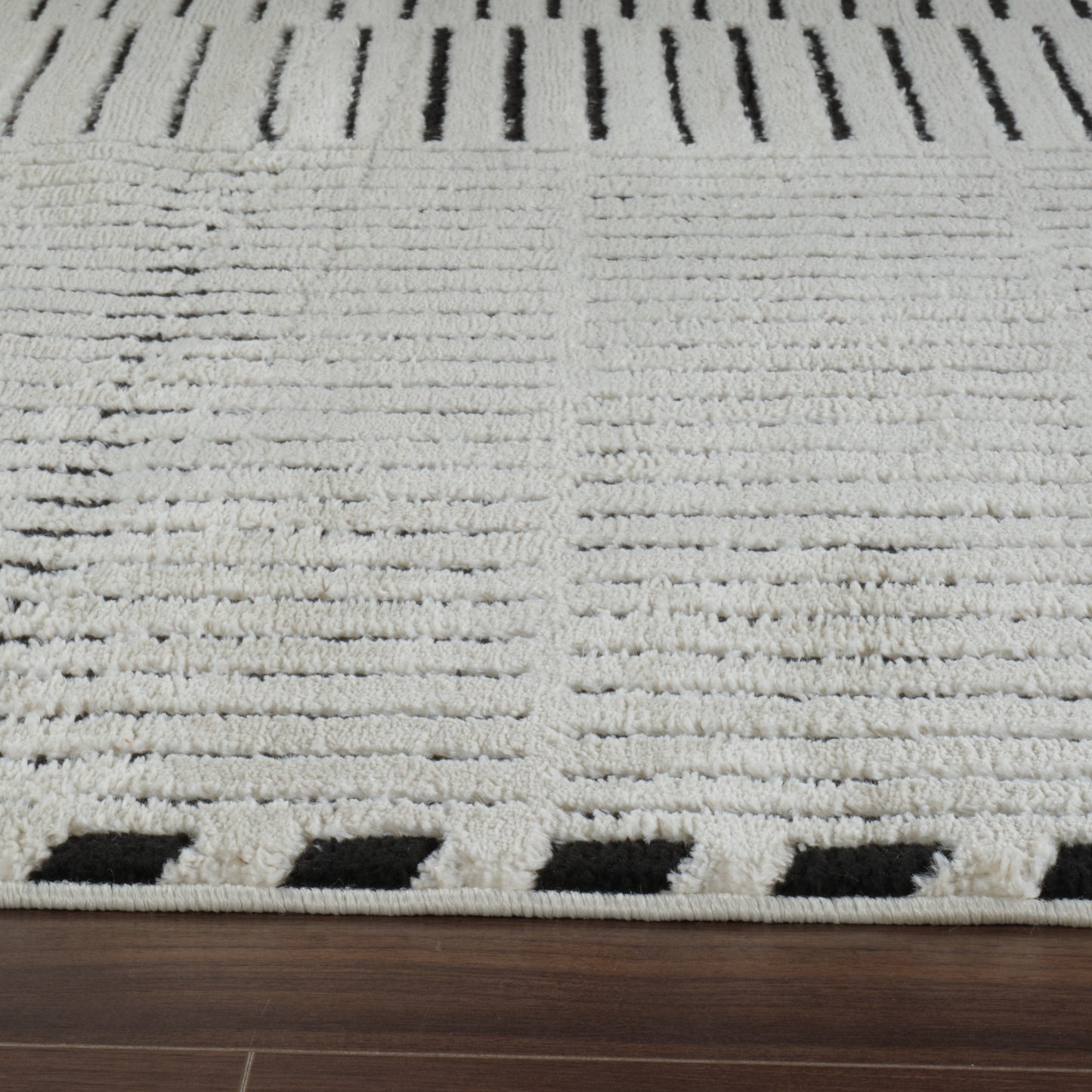 Alfombra Domus Abstract Modern Cream Black