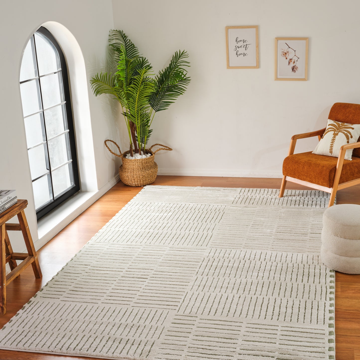 Alfombra Domus Abstract Modern Verde Oliva