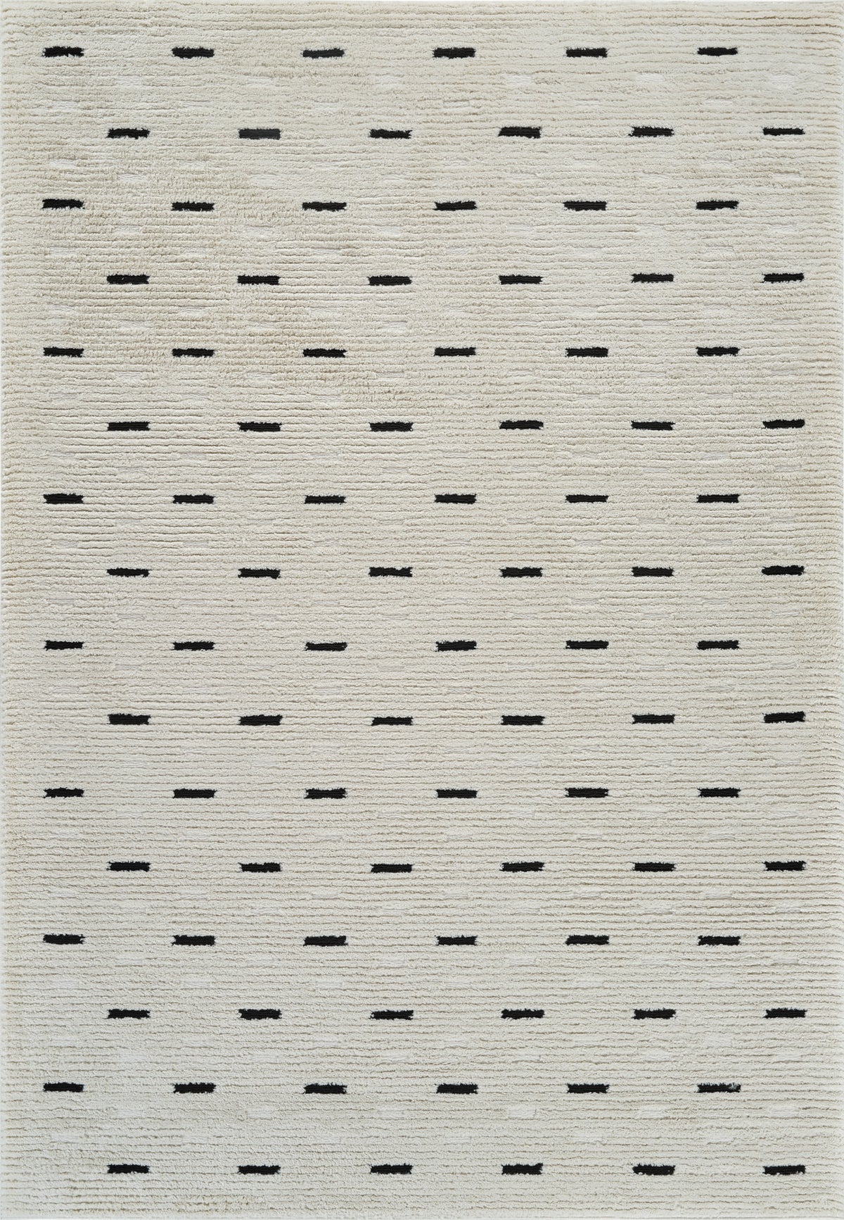 Tapis Ruta abstrait moderne crème et noir