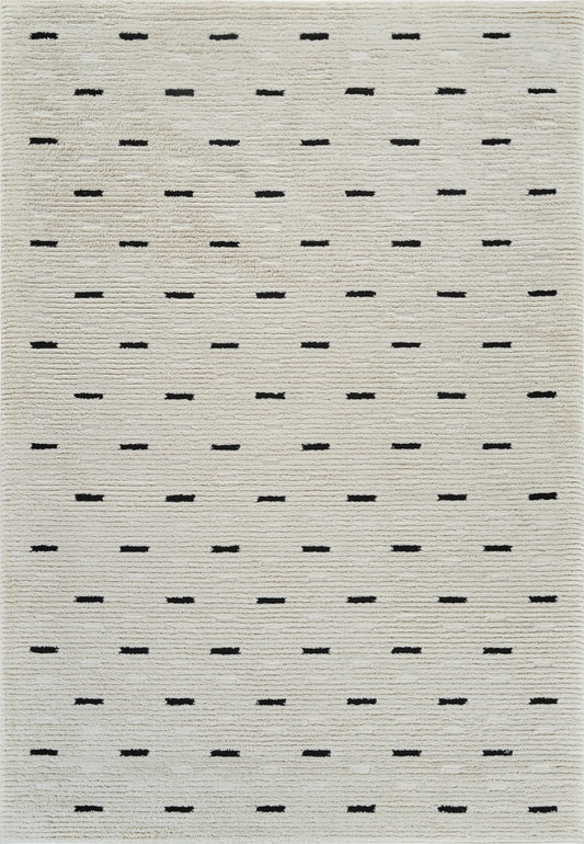 Alfombra Domus Abstract Modern Cream Black