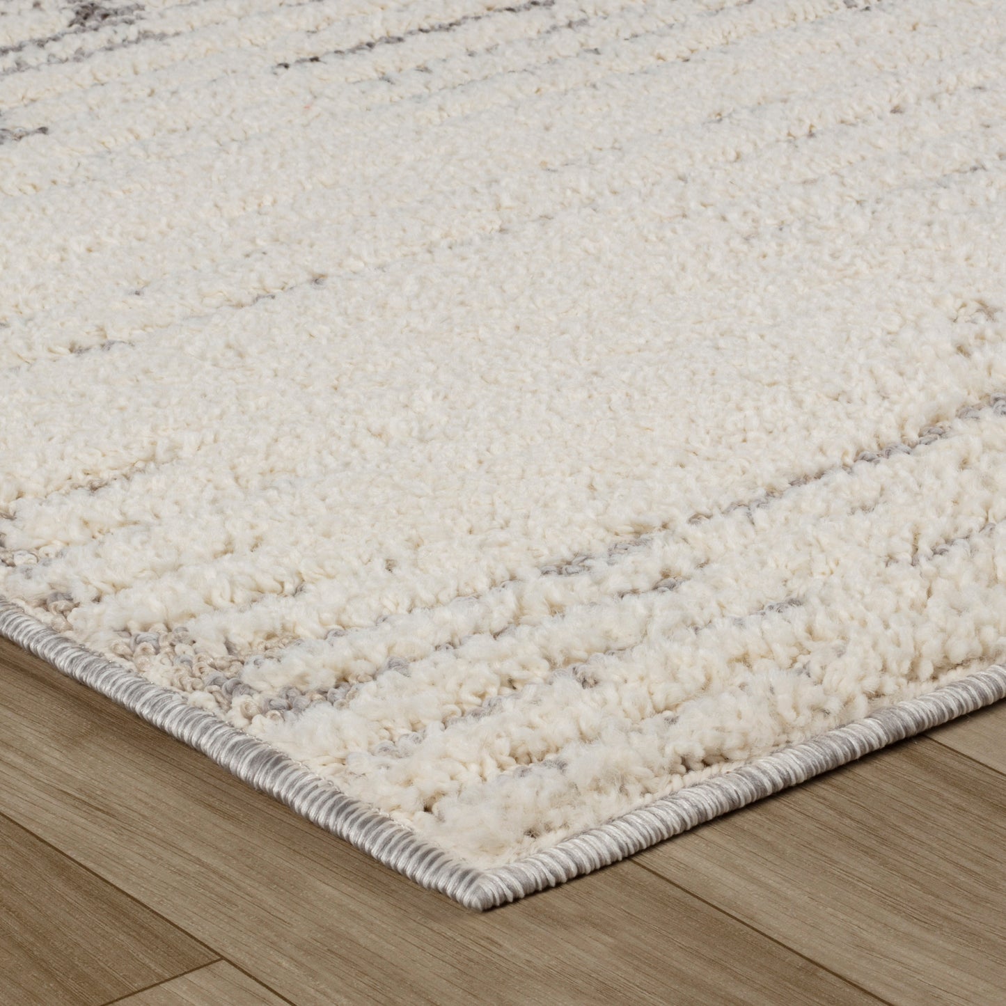 Tapis crème moderne abstrait Nimbus