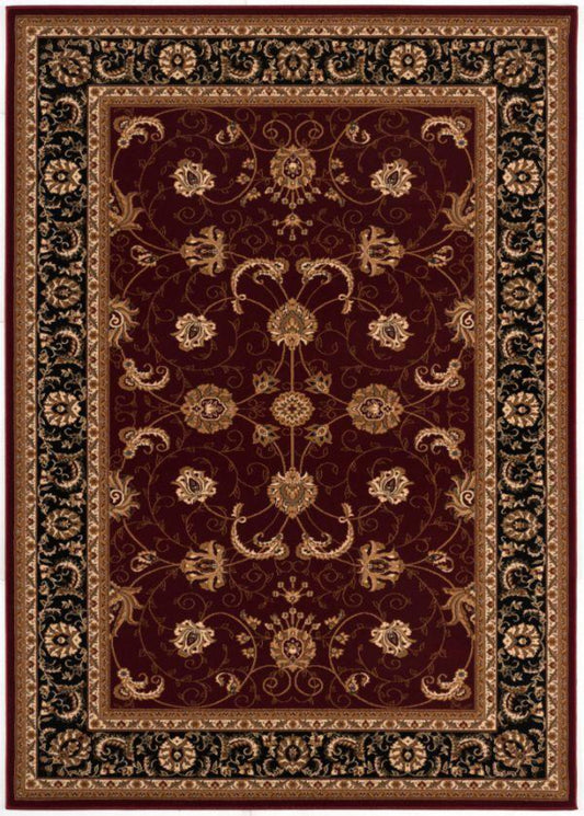 Tapis rouge traditionnel persan majestueux