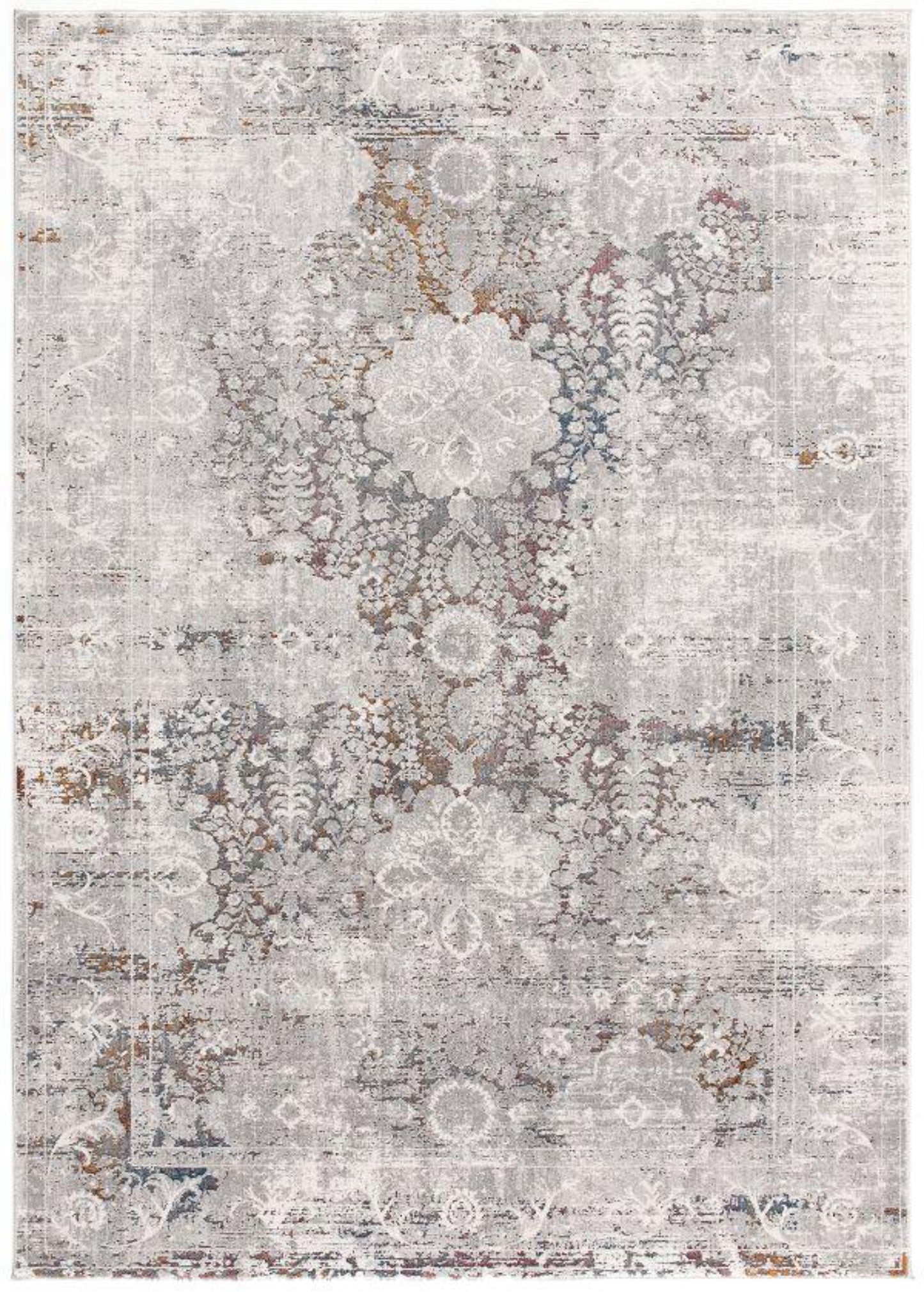 Tapis gris transitionnel abstrait Sardini