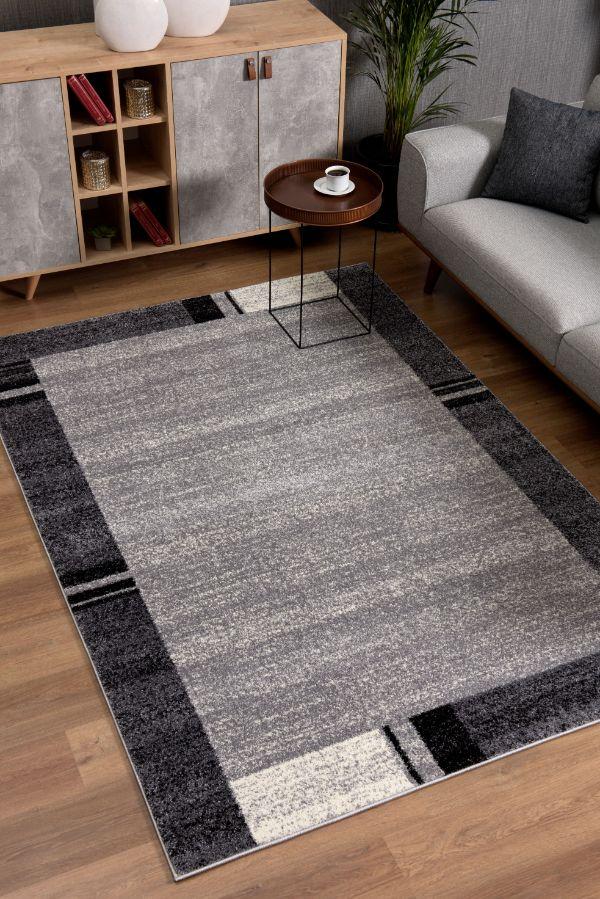 Nova Collection Modern Geometric Area Rug and Runner - Grey