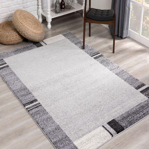 Nova Collection Modern Geometric Area Rug and Runner - Grey