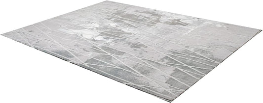 Oasis Scandinavian Abstract Grey Rug