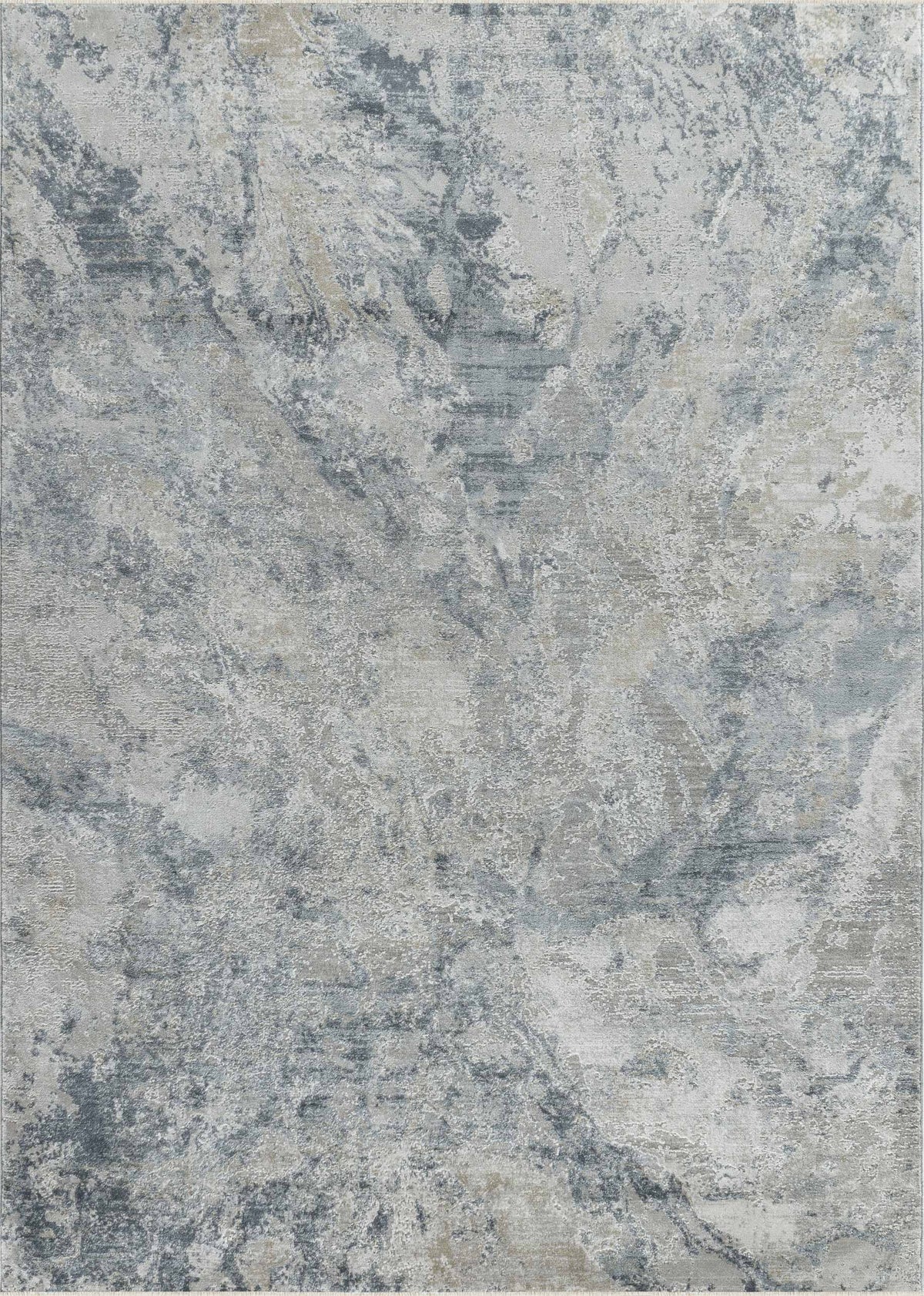 Tapis Arden abstrait contemporain bleu et gris