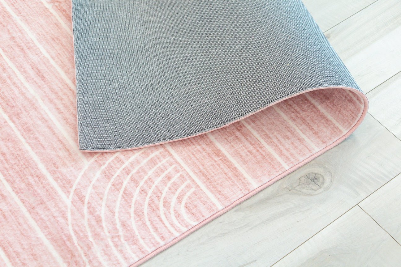 Soft Steps Playtime Rainbow Playmat Pink Soft Rug