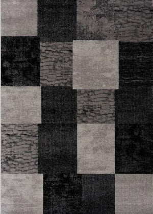 Alfombra gris a cuadros geométricos Montage