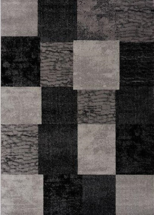 Montage Geometric Checkered Grey Rug