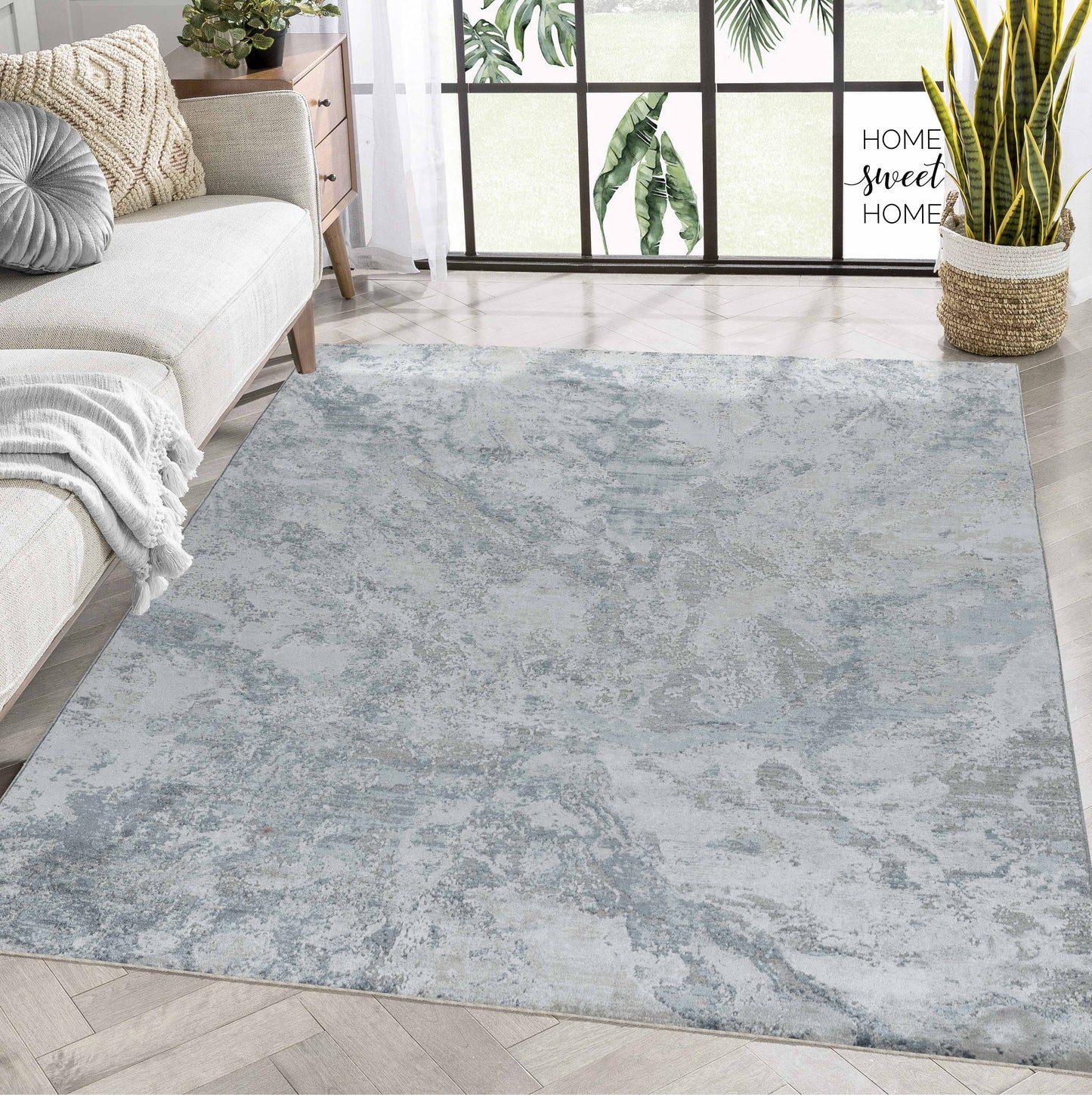 Melo Abstract Blue Rug