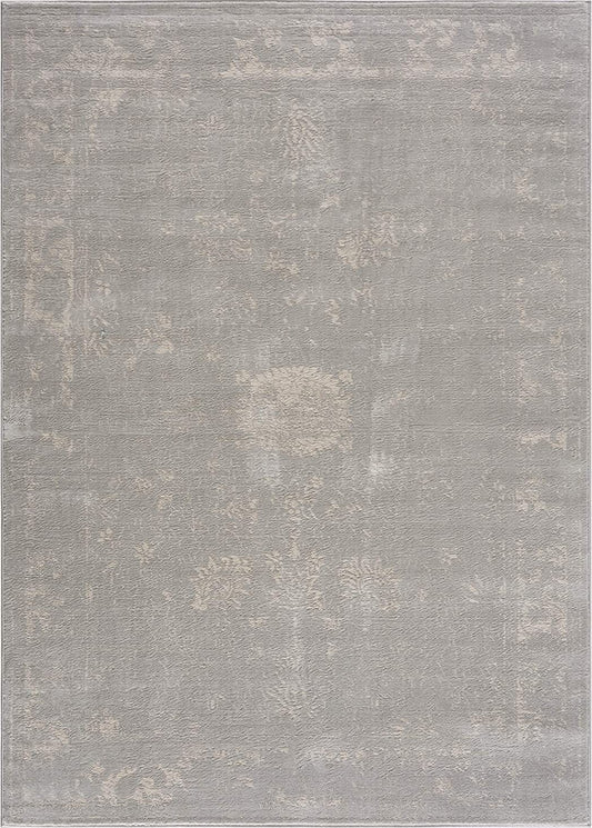 Tapis gris transitionnel moderne Havana