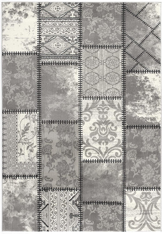 Montage Abstract Grey Rug