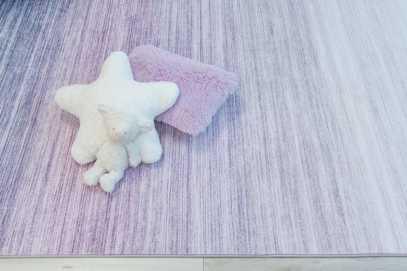 Eclipse Minimalist Abstract Purple Rug