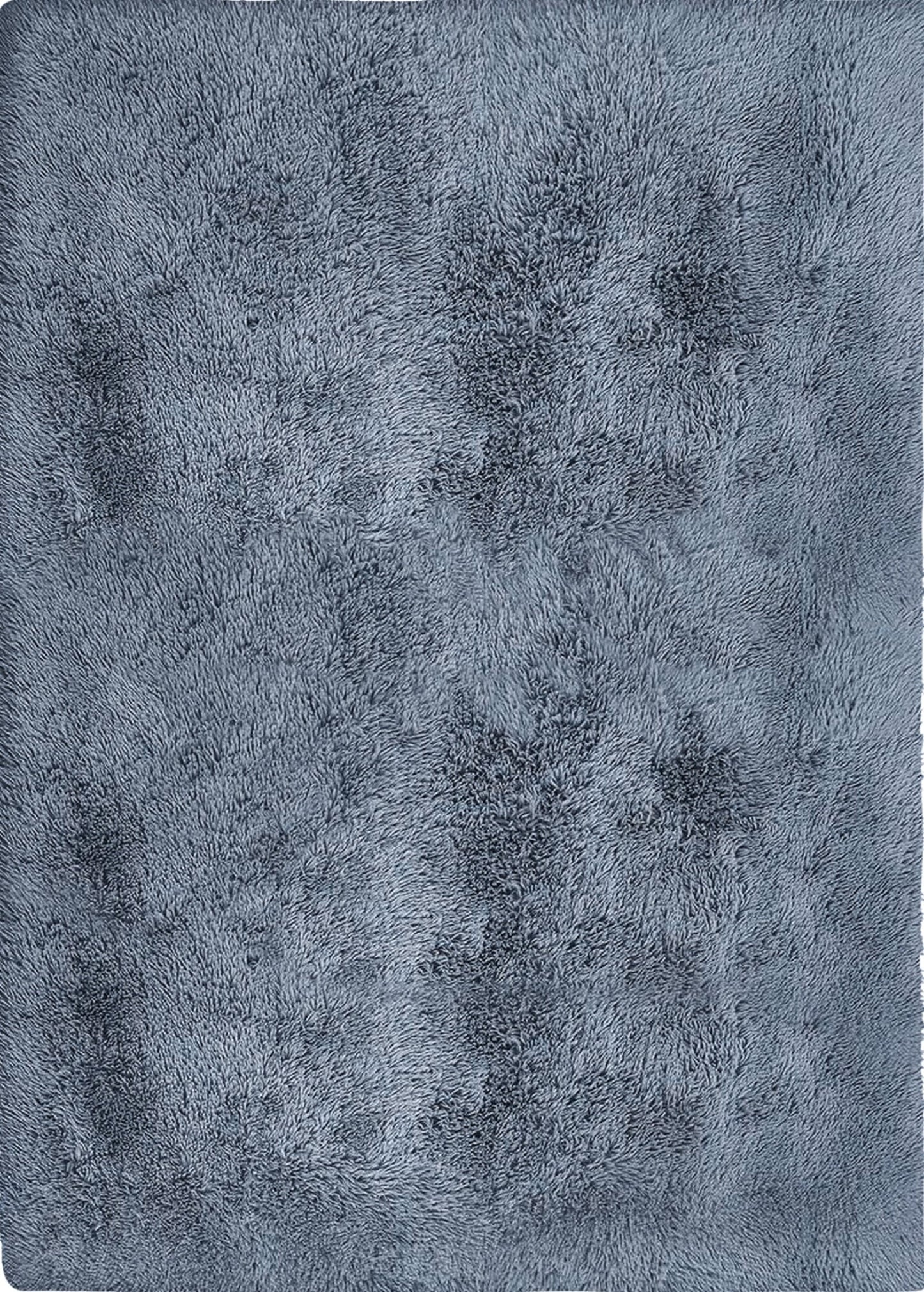 Tapis gris à poils longs en peluche super doux