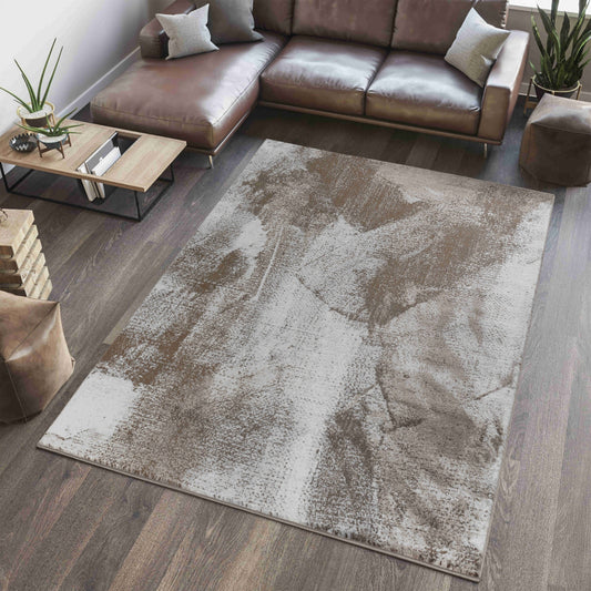 Sakarya Modern Abstract Brown Rug