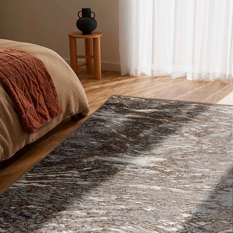 Sakarya Modern Wave Brown Rug