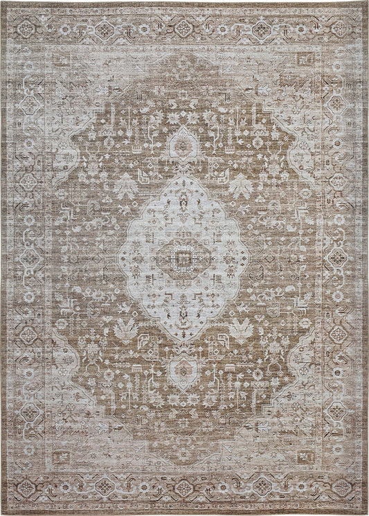Tapis marron transitionnel persan Emir