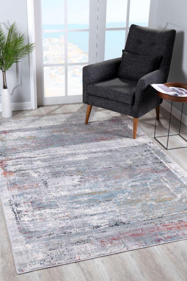 Capri Collection Modern Abstract Area Rug , Multicolor