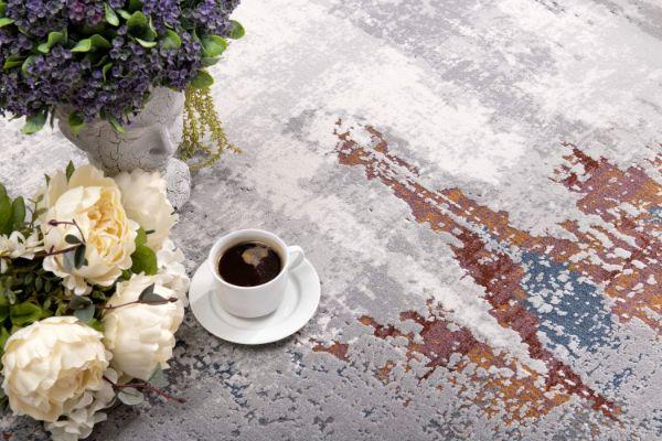 Sardini Collection Modern Abstract Area Rug, Multicolor