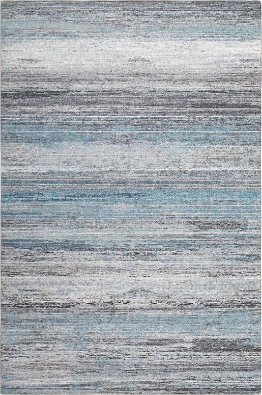 Emir Coastal Contemporary Blue Rug