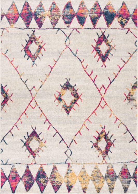 Alfombra contemporánea bohemia beige Savannah