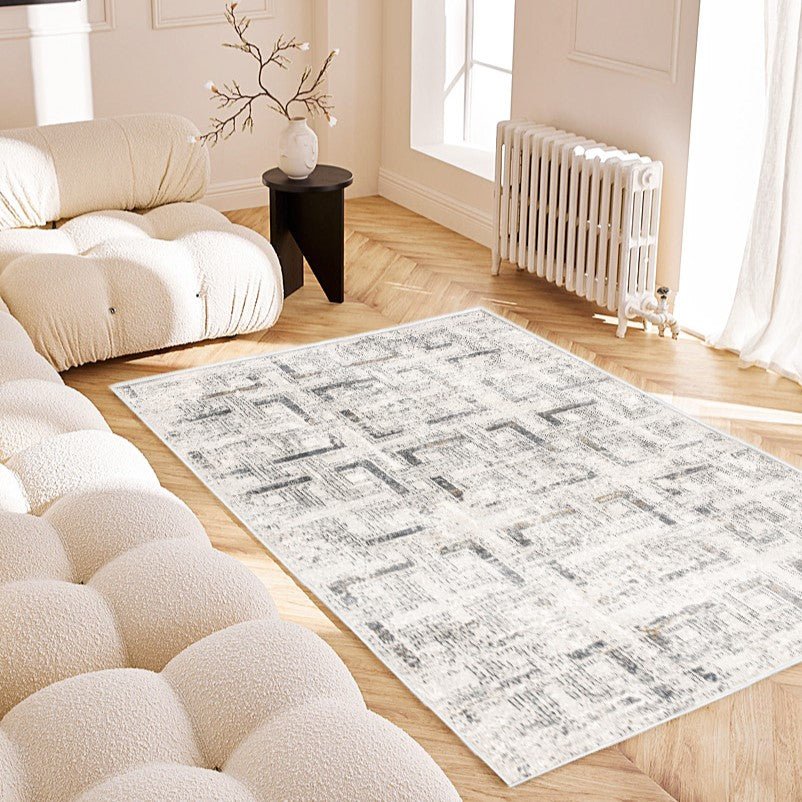 Tapis gris moderne scandinave Mirage