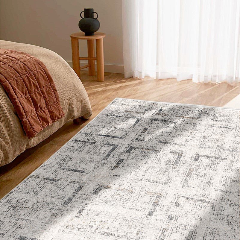 Tapis gris moderne scandinave Mirage