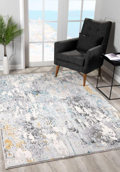 Oasis Collection Modern Abstract Area Rug, Multicolor