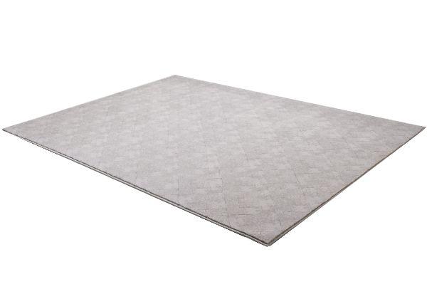 Oasis Collection Modern Damask Area Rug, Grey