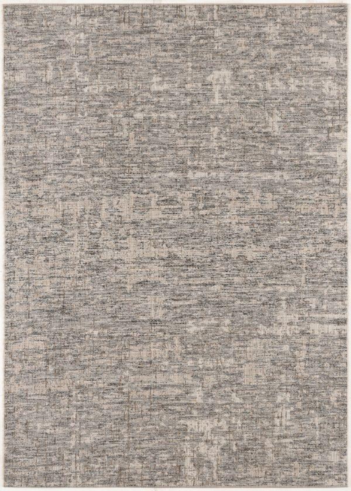 Zen Distressed Solid Modern Grey and Beige Indoor Rug