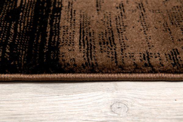 Tapis marron à carreaux géométriques Montage