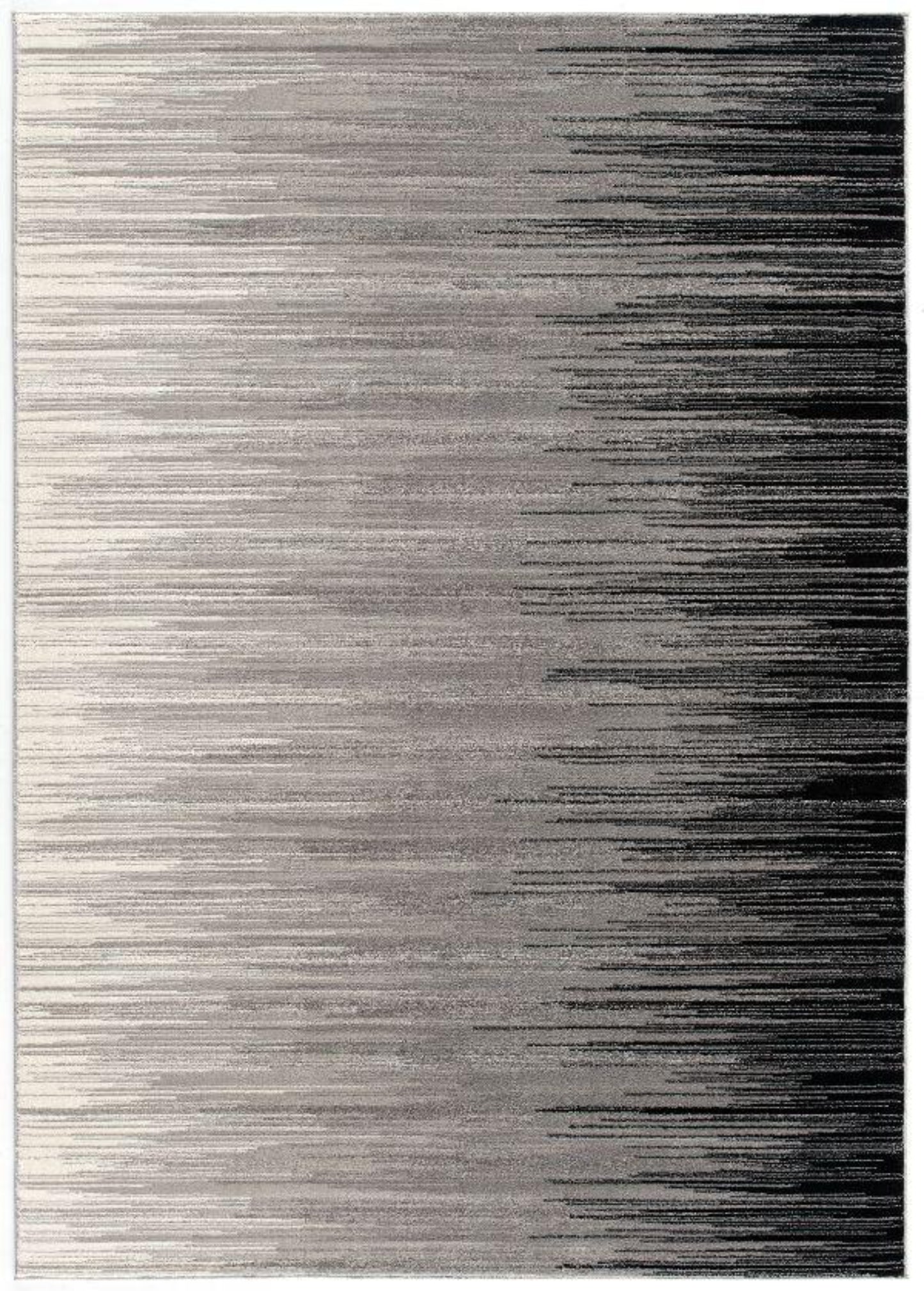 Montage Abstract Lines Black Rug