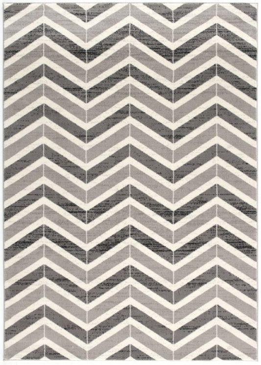Tapis Gris Vague Géométrique Montage
