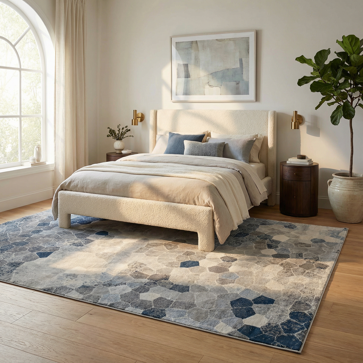 What Size Rug Goes Under a Queen Bed? A Room by Room Sizing Guide