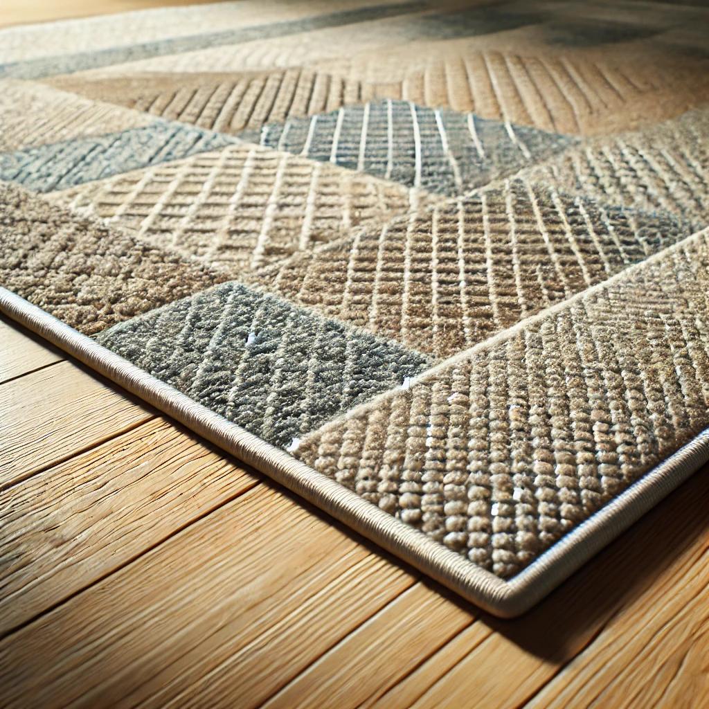 area rug on a hardwood floor
