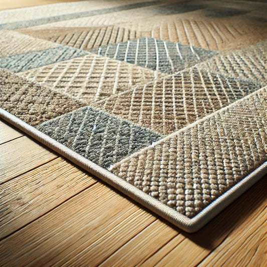 area rug on a hardwood floor