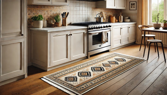 a runner in the kitchen