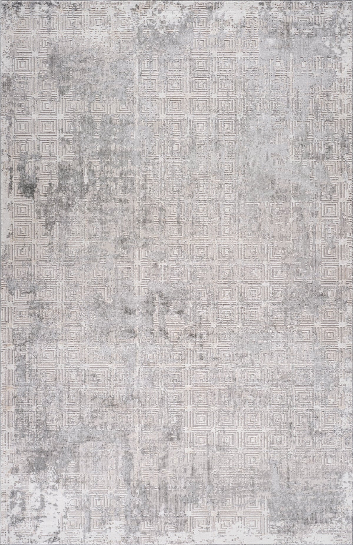 Nordvik Textured Abstract Contemporary Grey and Beige Indoor Rug