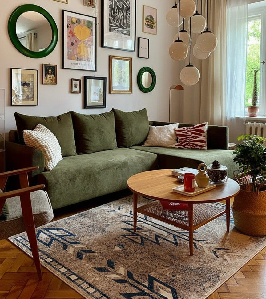 Tapis Bleu Sud-Ouest Havana Boho