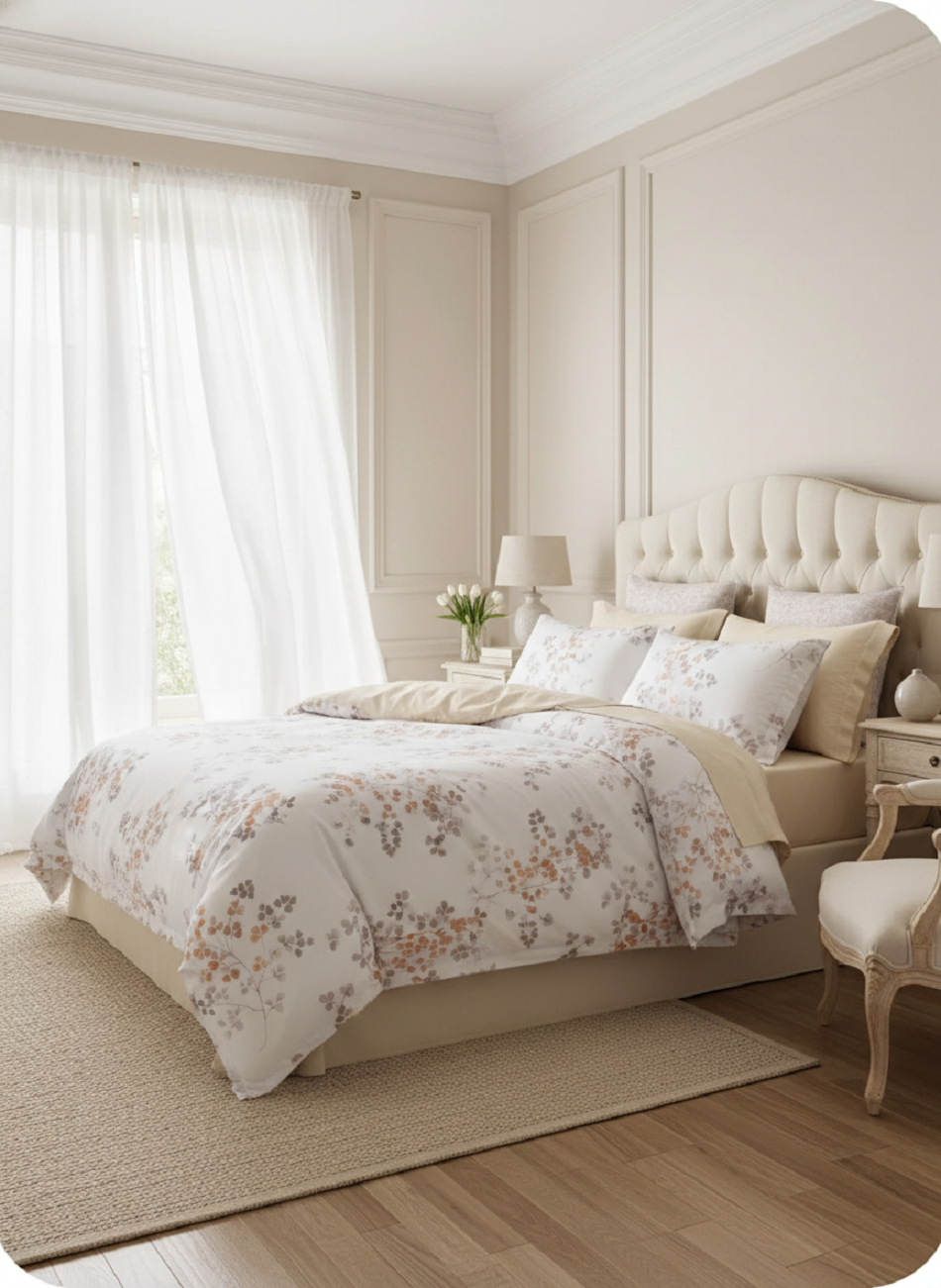 100% Cotton White Duvet Cover Set