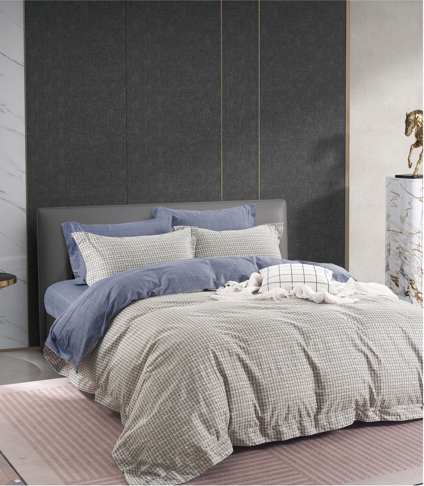 Cotton Grey Duvet Cover Set