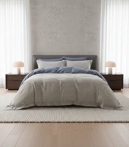 Cotton Grey Duvet Cover Set