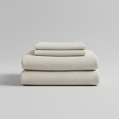 Rug Branch Bamboo Linen Natural Fitted Sheet Set